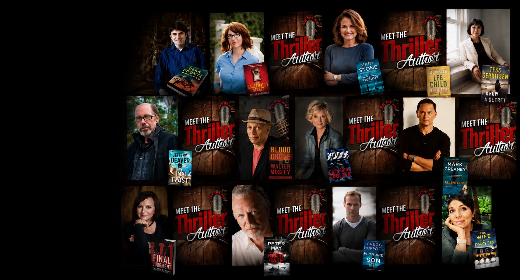 Guests interviewed on the Meet the Thriller Author podcast